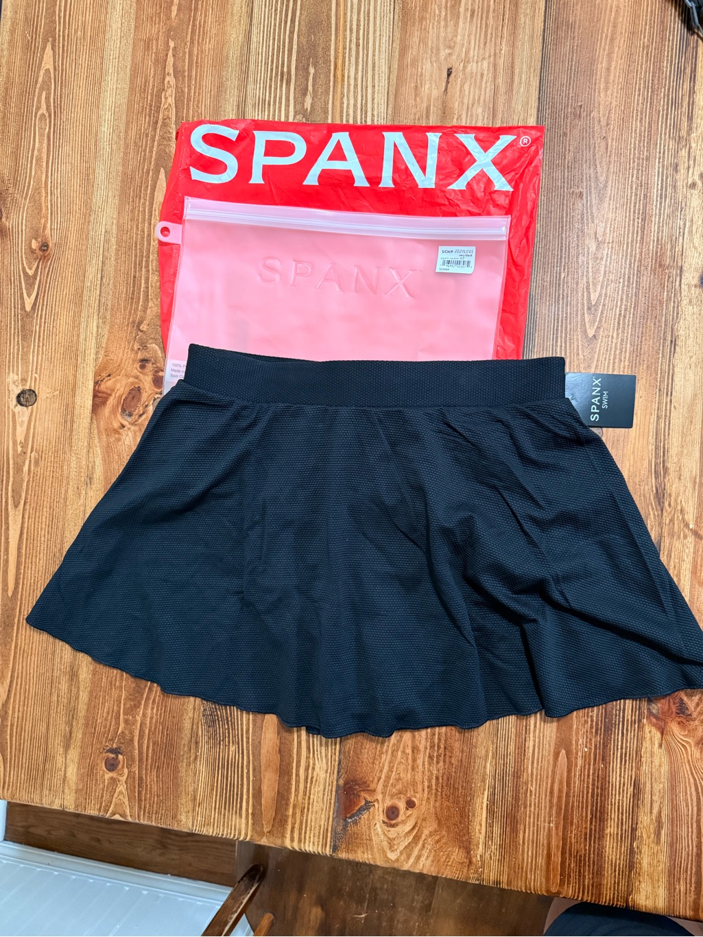 Spanx Black Swim Skirt